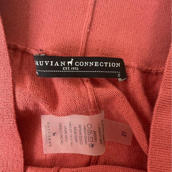 Peruvian Connection Gabrielle Pants In Coral Pima Cotton And Modal Size Small - Picture 7 of 8